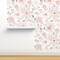 Pastel Floral Blush Pink Peach Flowers Jumbo Scale Feminine Watercolor Custom Removable Wallpaper by Spoonflower Peel & Stick Wallpaper 2FT Wide